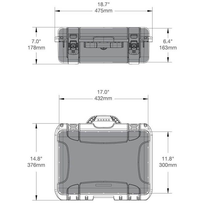 Schutzkoffer Large gelb, leer 47,5 x 37,6 x 17,8 cm