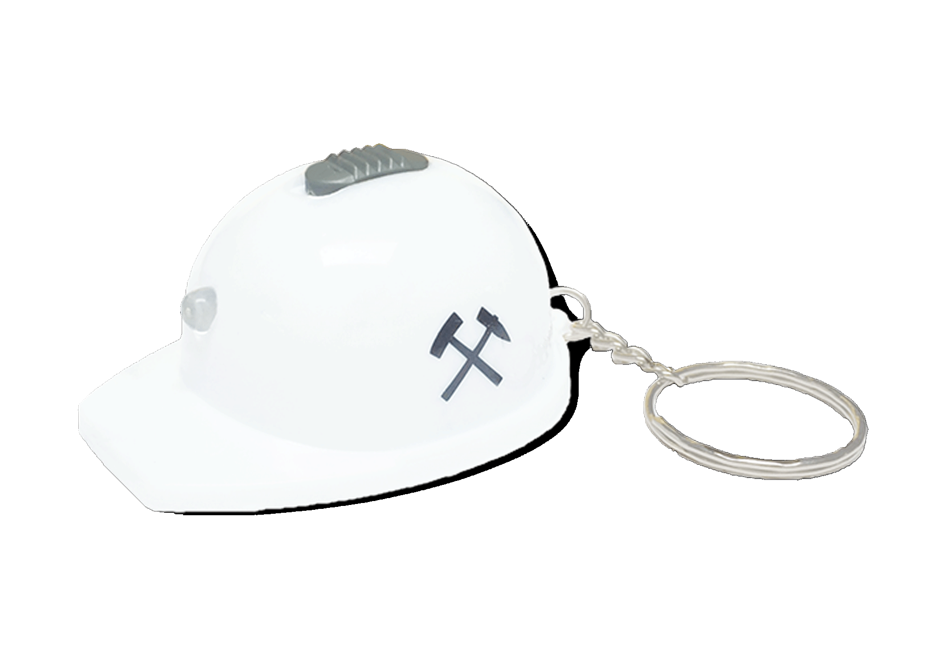 Schlüsselanhänger Helm mit Flaschenöffner und LED