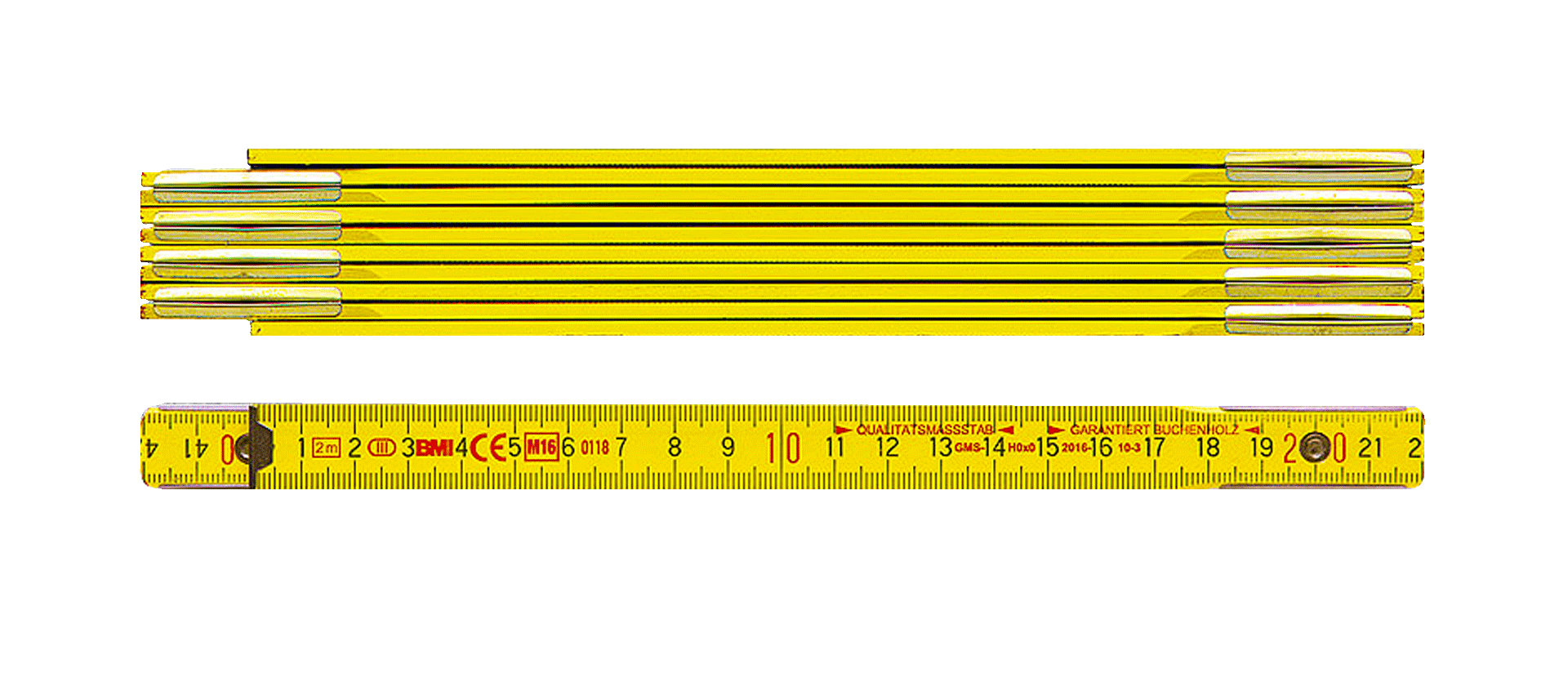 Gliedermaßstab Buchenholz 2 m