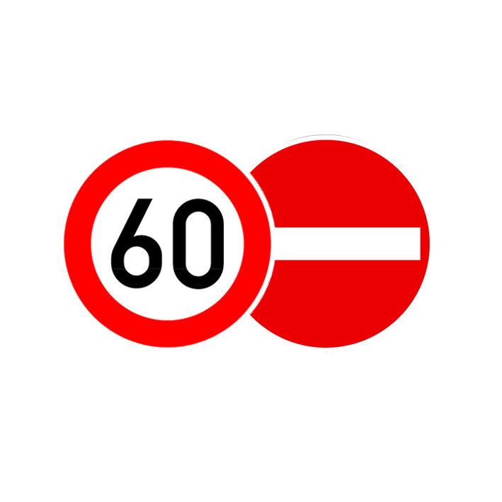 Verkehrszeichen: rund 42 cm
