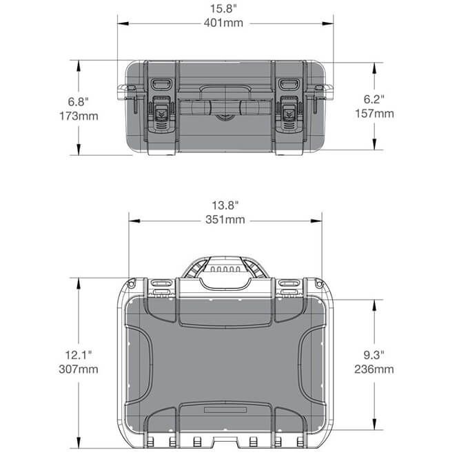 Schutzkoffer Medium gelb, leer 40,1 x 30,7 x 17,3 cm