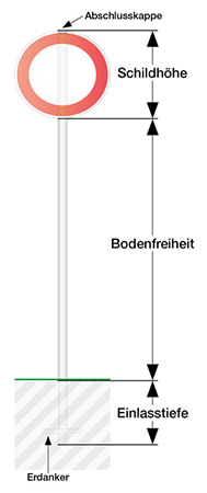 Rohrpfosten, Stahl feuerverzinkt D 60 mm, L 2,0 m