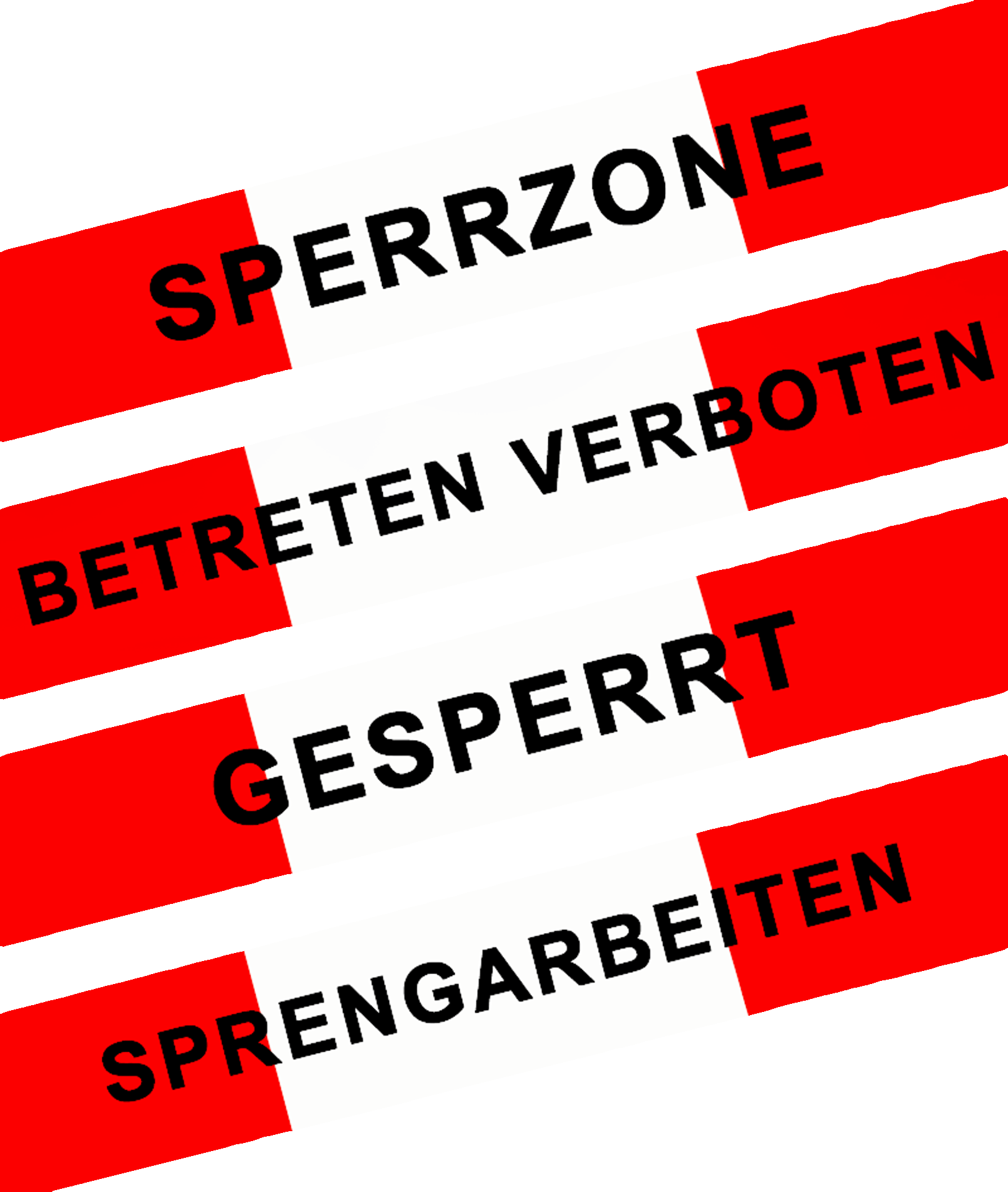 Absperrband rot/weiß, GESPERRT 8 cm, 500 m