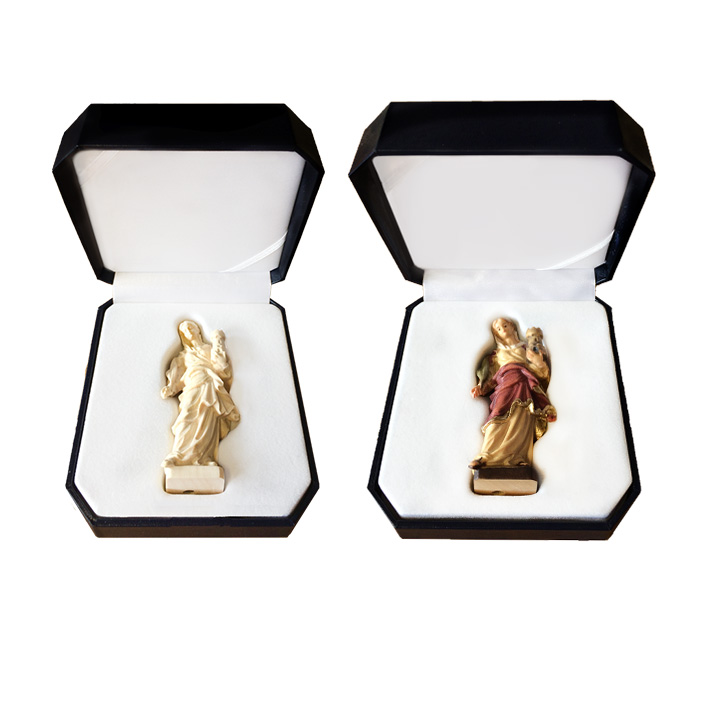 Heilige Barbara, Größe 7 cm, mit Etui natur