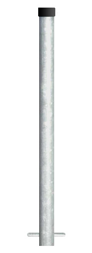 Rohrpfosten, Stahl feuerverzinkt D 60 mm, L 2,0 m
